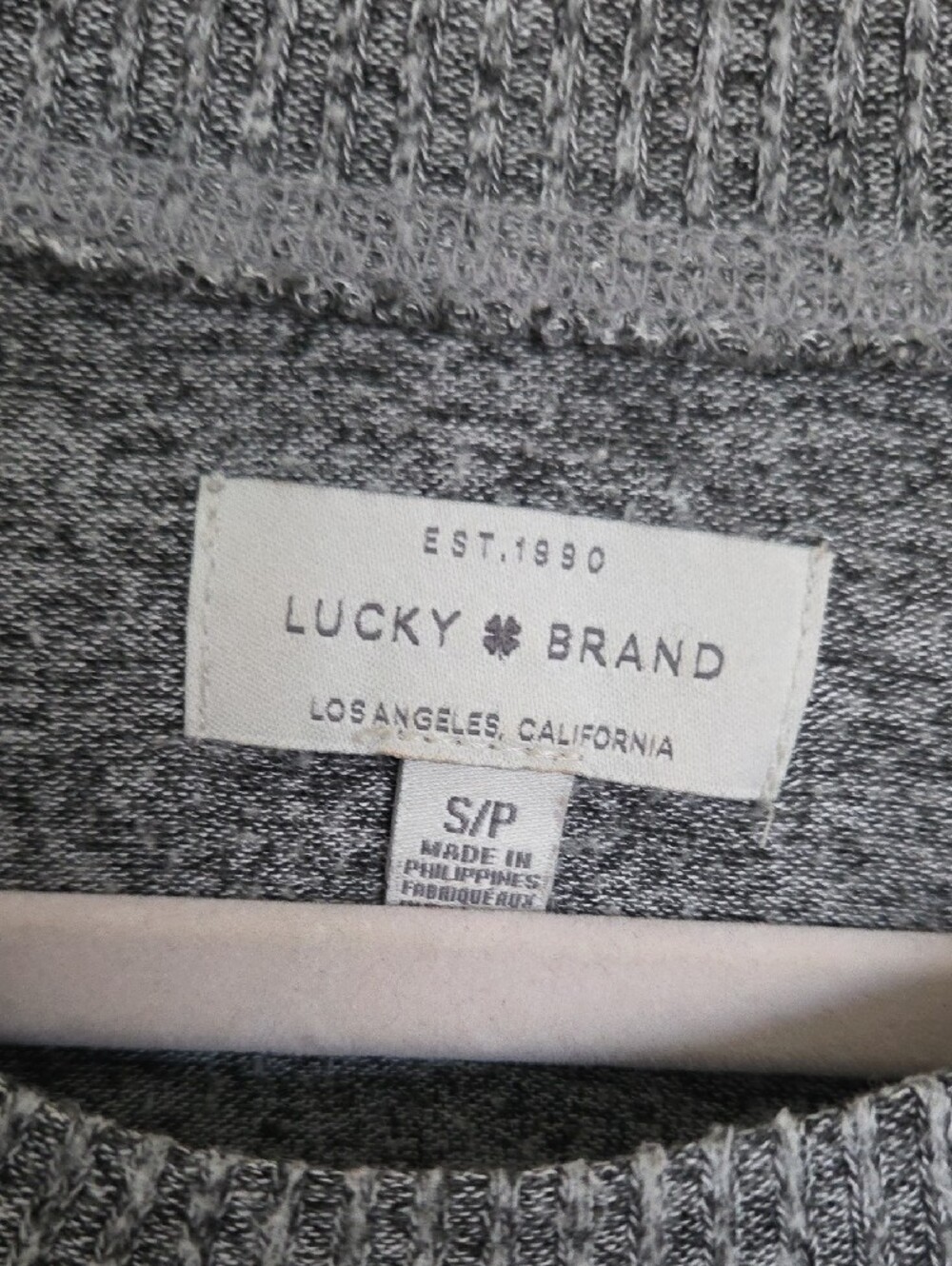 Lucky Brand Gray Marled Cowl-Neck Sweater - Picture 2 of 4